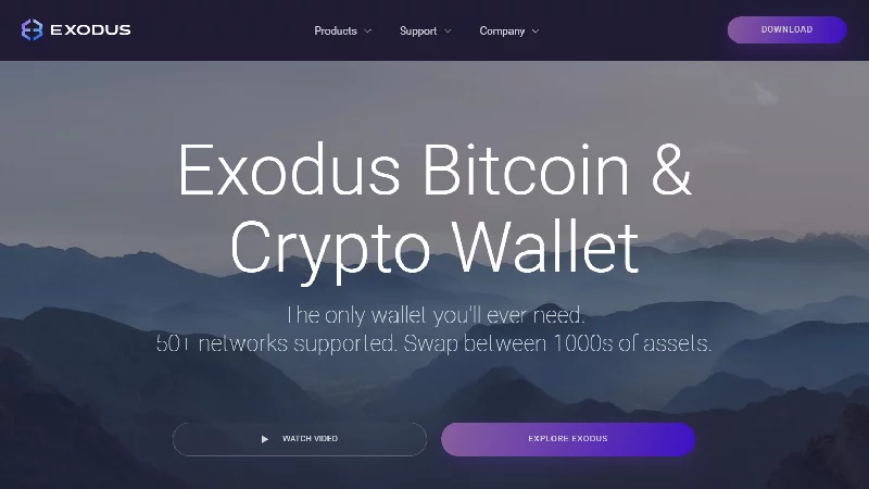 Exodus anonymní kryptopeněženka s no-KYC.